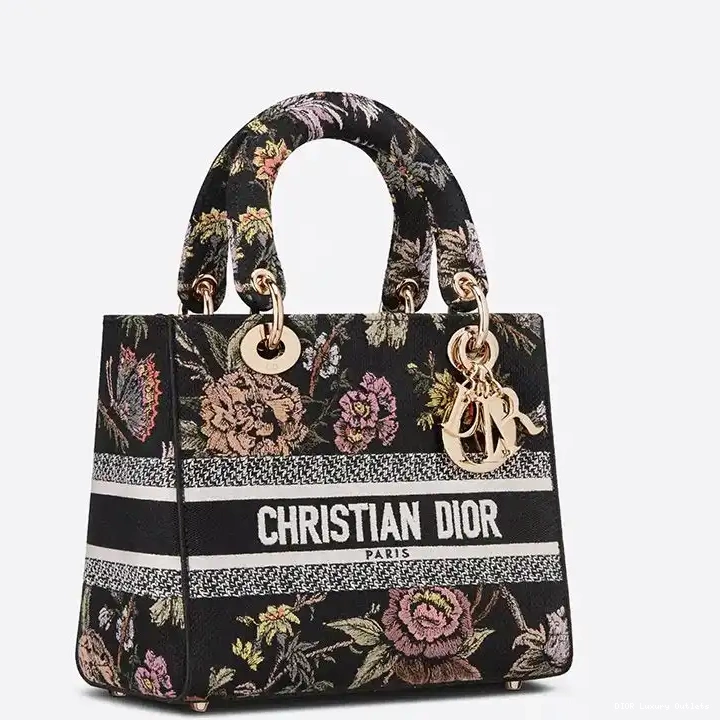 Cheap Bag Black Motif Lady Medium Botanique Jardin Canvass D-lite 0418 Luxury